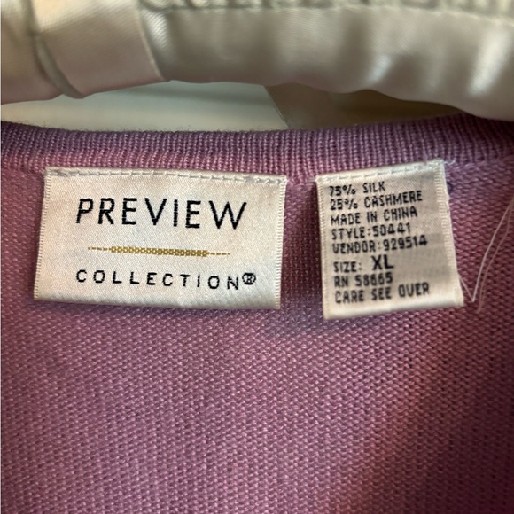 Silk and cashmere cardigan. Beautiful lavender color and super soft. - Picture 2 of 3